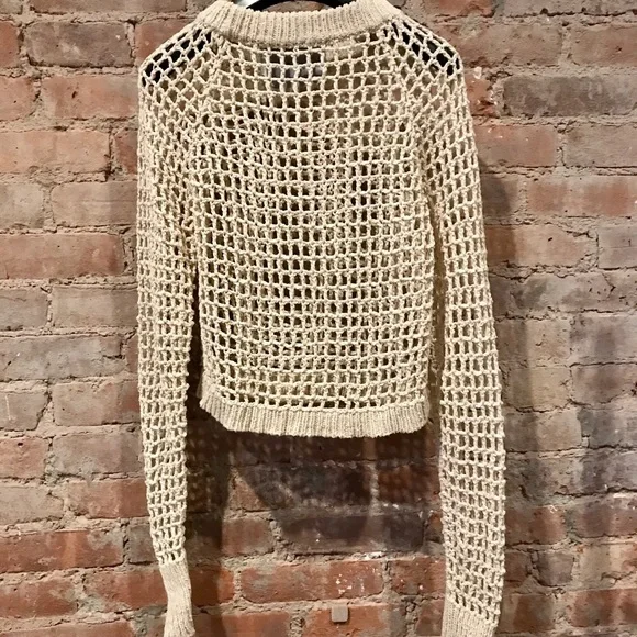 A.L.C. Cream Open-Knit Sweater - Picture 3 of 5